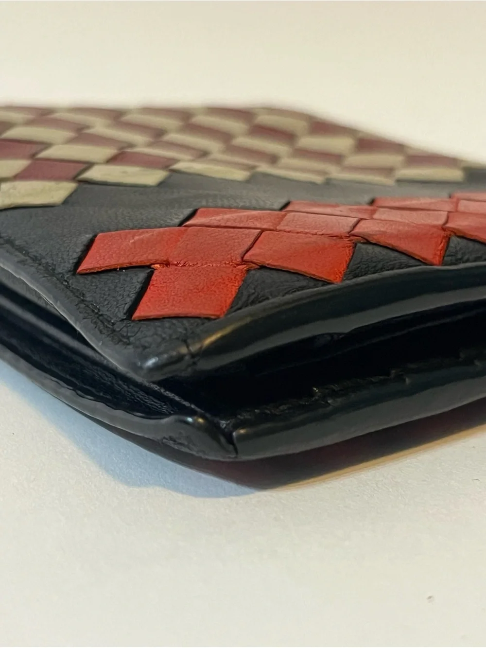 Bottega Veneta Tricolor Intrecciato Bifold Wallet 🇮🇹